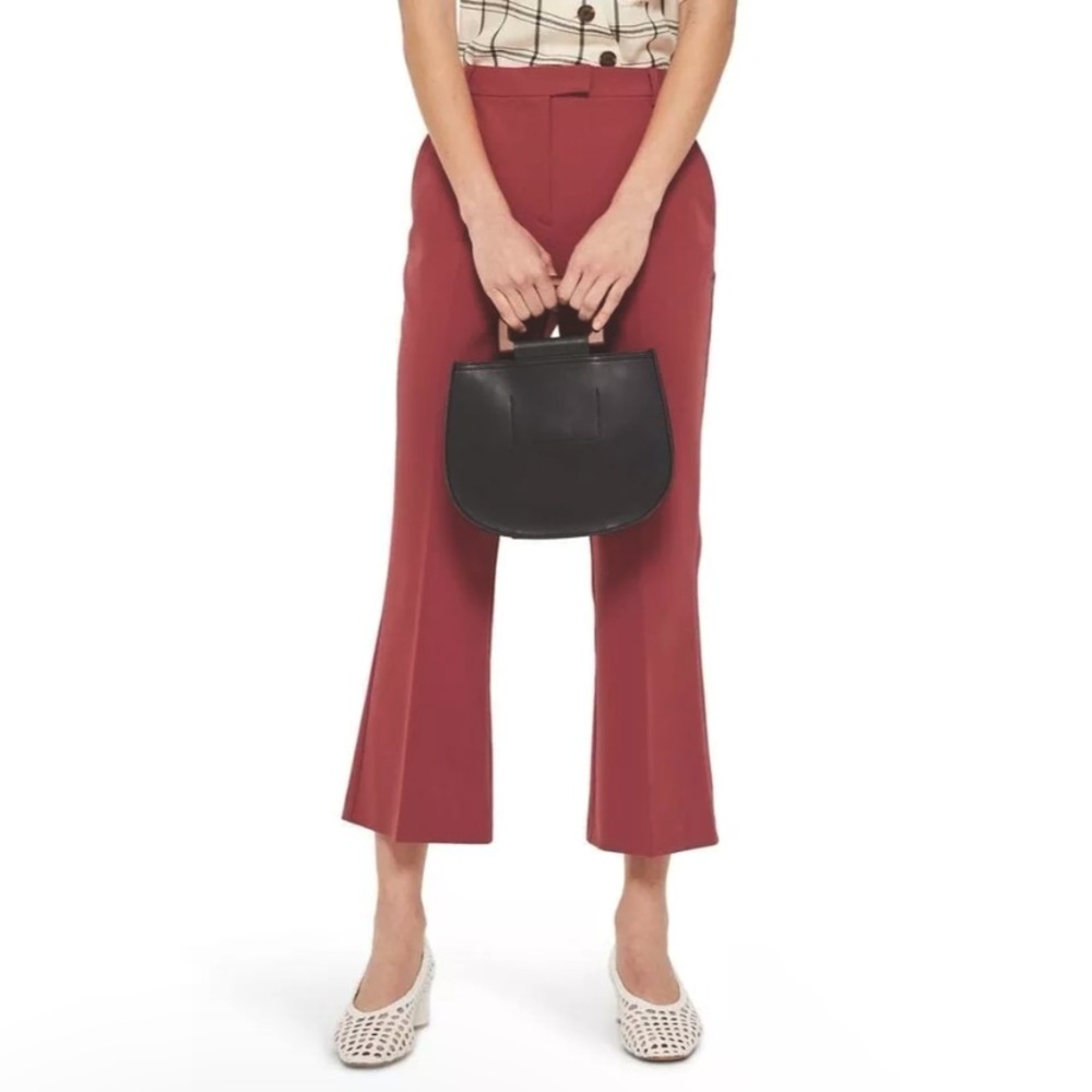Topshop Slim Kick Flare Cropped Trousers